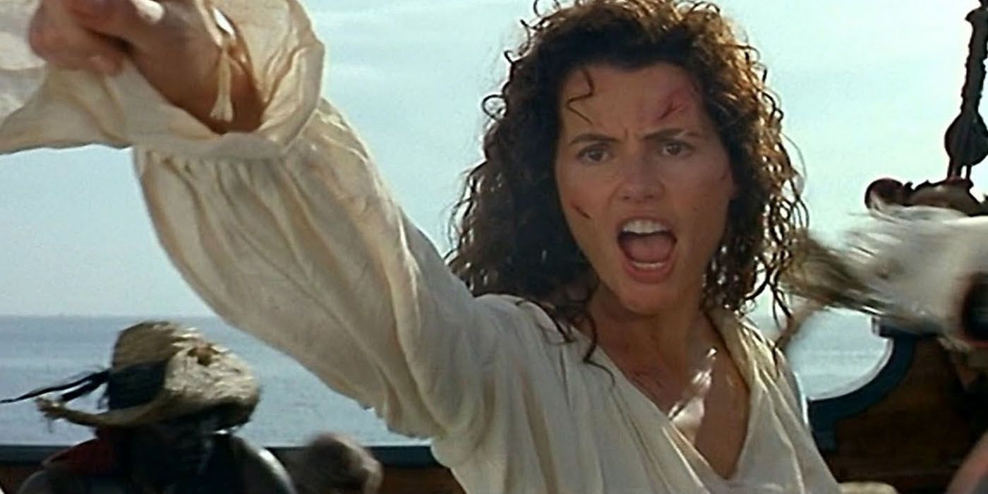 Morgan Adams yelling in Cutthroat Island