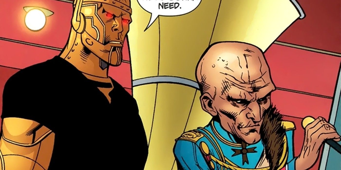 General Immortus talks with Robotman in the comics