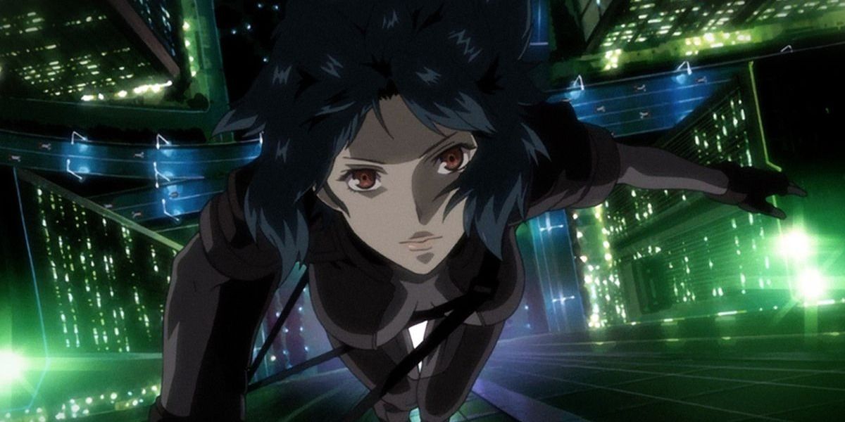 Still of Motoko Kusanagi from the Ghost in the Shell: Stand Alone Complex trailer.
