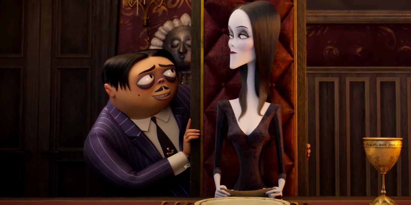 Gomez and Morticia in The Addams Family 2 animated