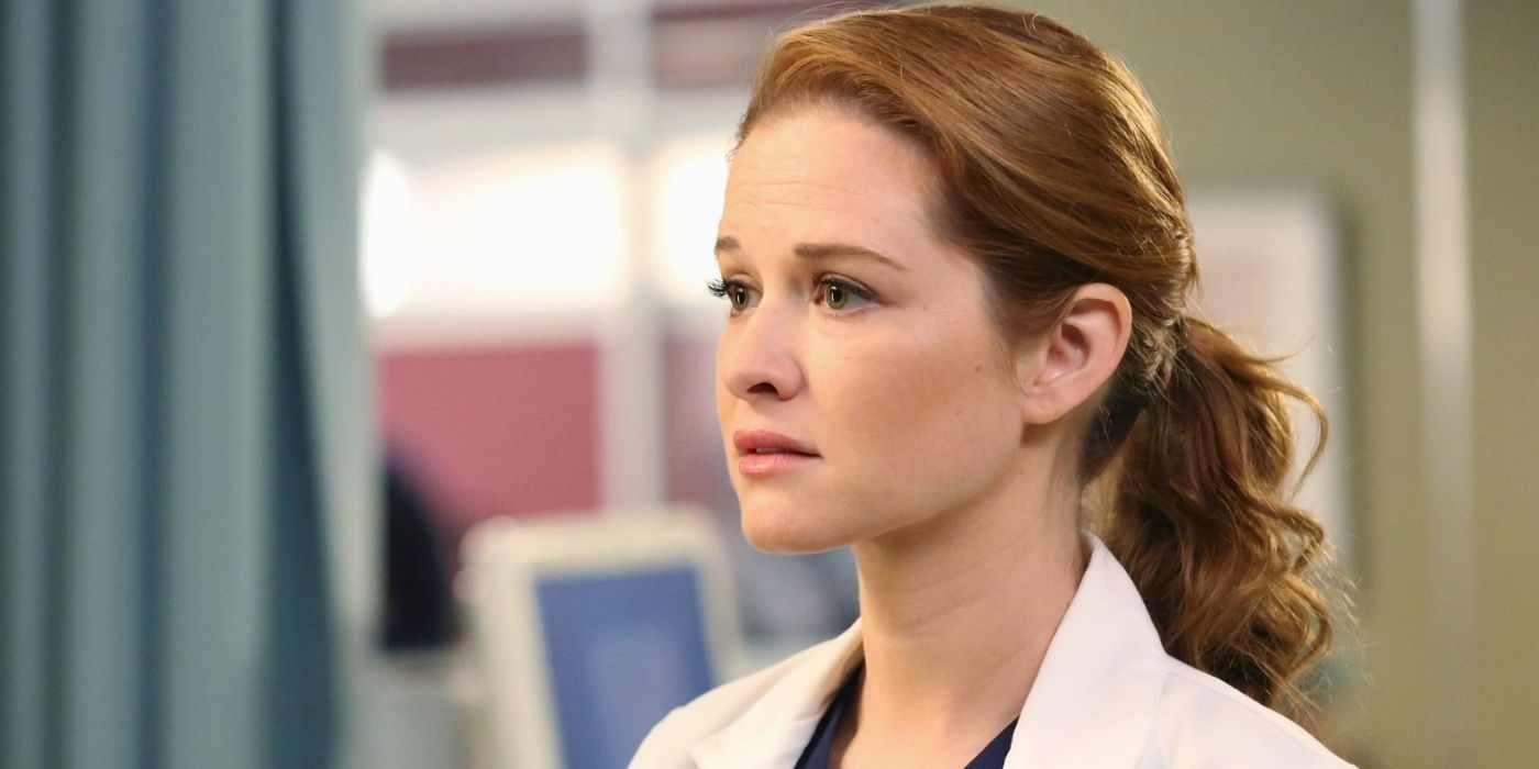 April Kepner looking disappointed in Grey's Anatomy