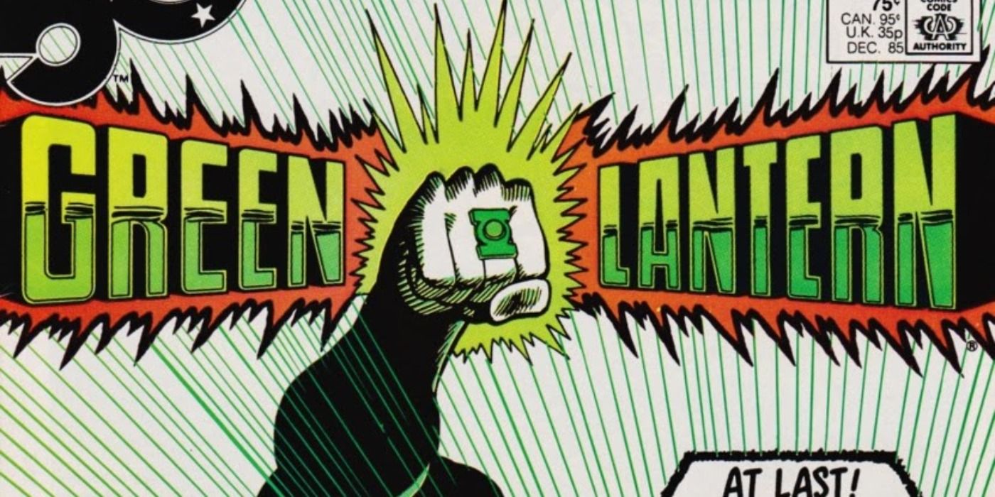 Guy Gardner making a fist with the Lantern ring in DC Comics.