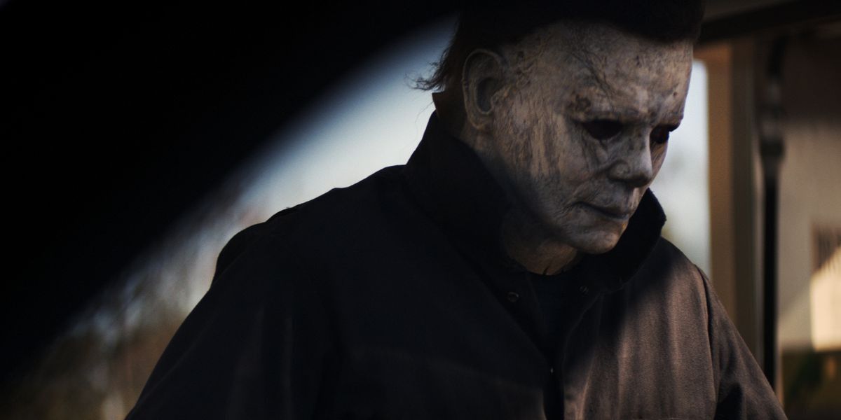 Michael Myers rises in 2018's Halloween.