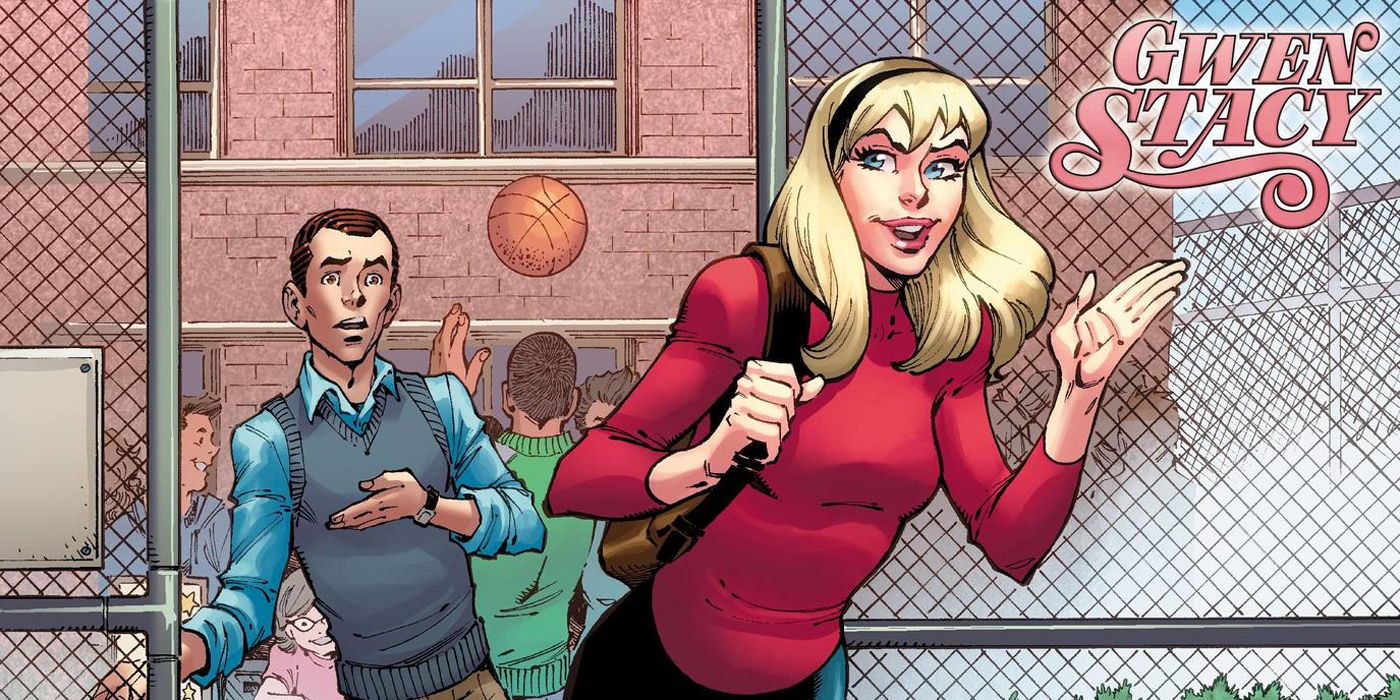 Harry Osborn and Gwen Stacy at school.