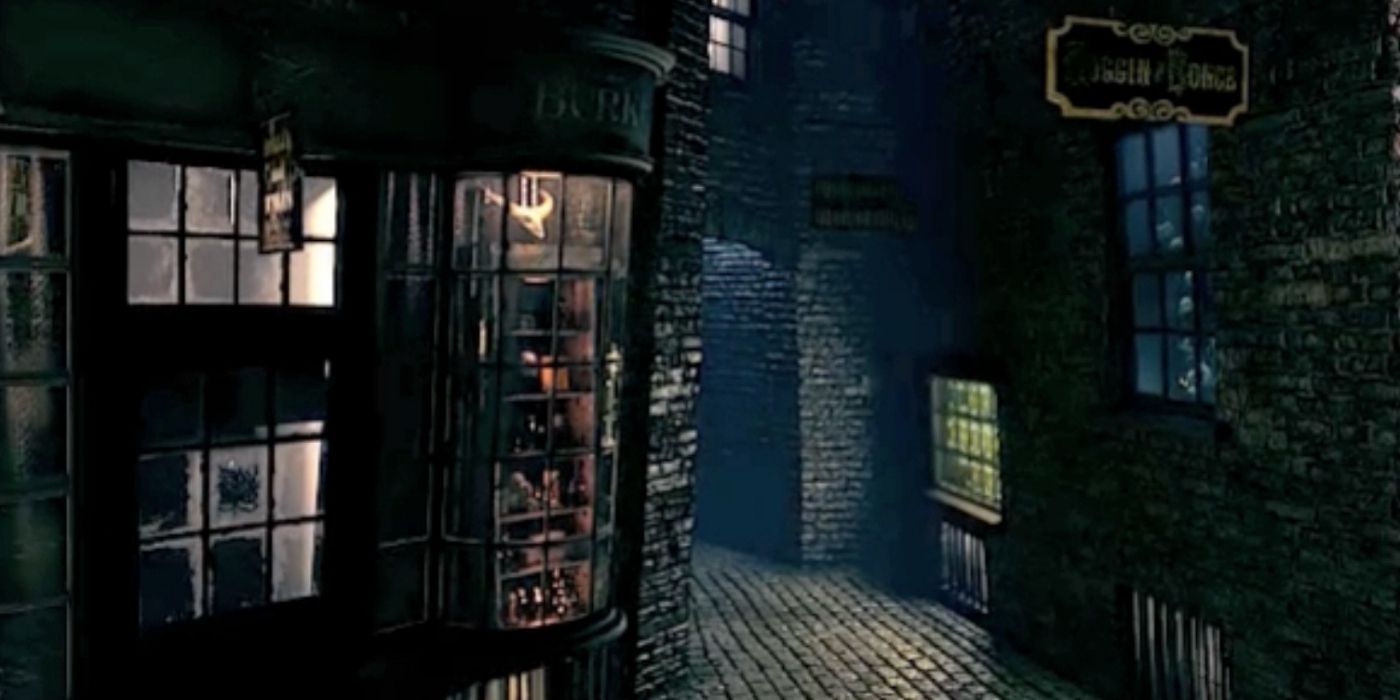 Knockturn alley in the Harry Potter franchise