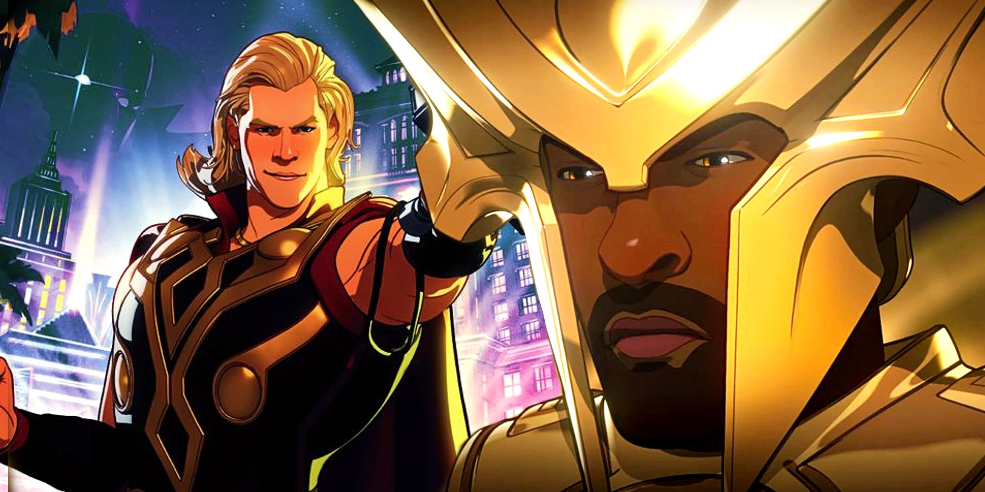 Heimdall and Party Thor in What If Episode 7