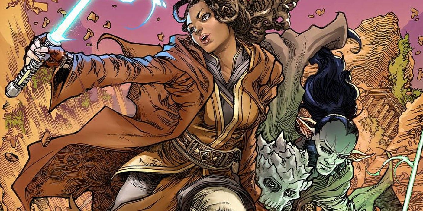 A Jedi fires up her lightsaber on remote planet in IDW's High Republic Adventures comic