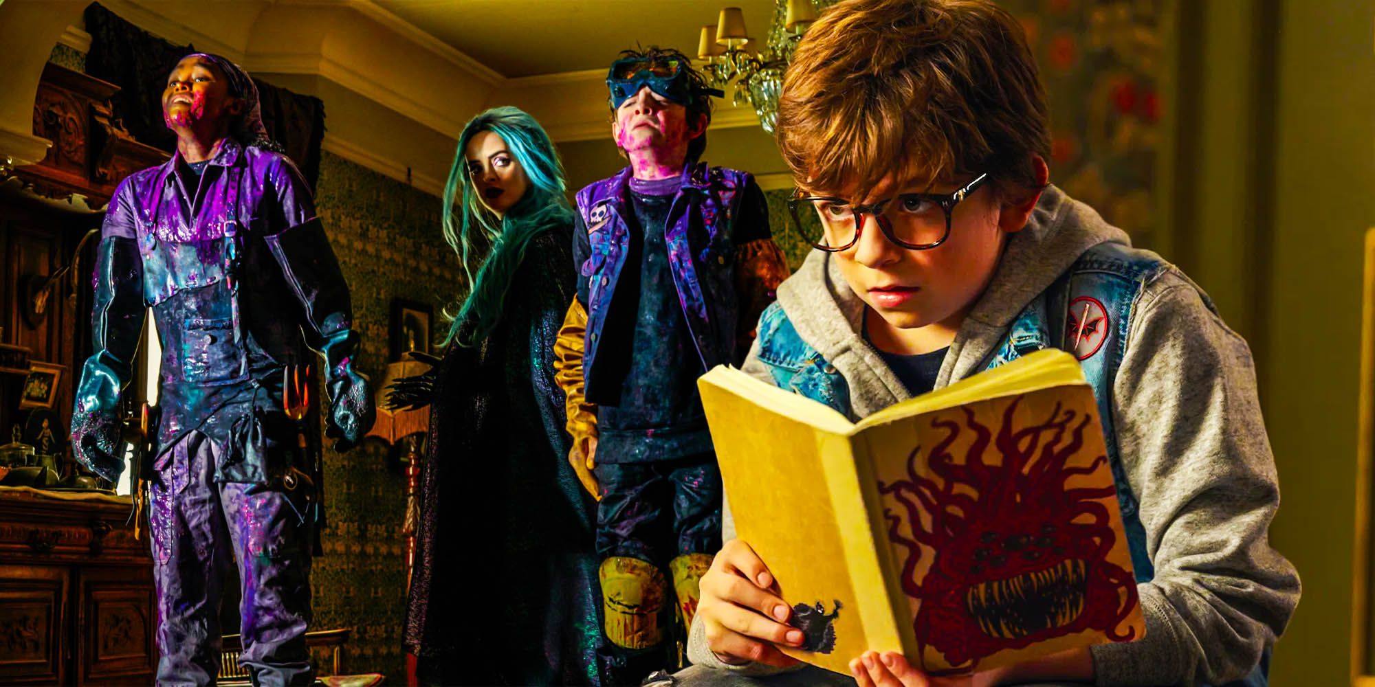 Blended image showing the characters from Nightbooks