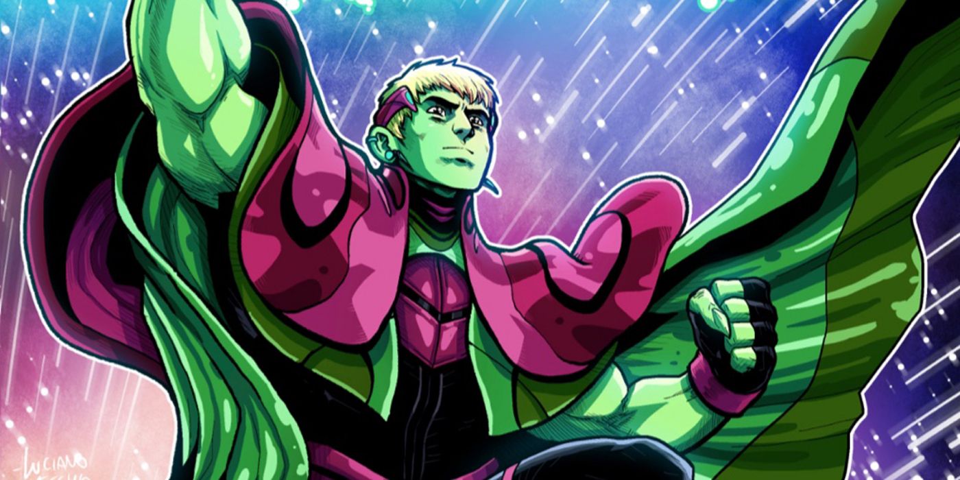 Hulkling leading the Kree-Skrull Alliance in Marvel Comics.