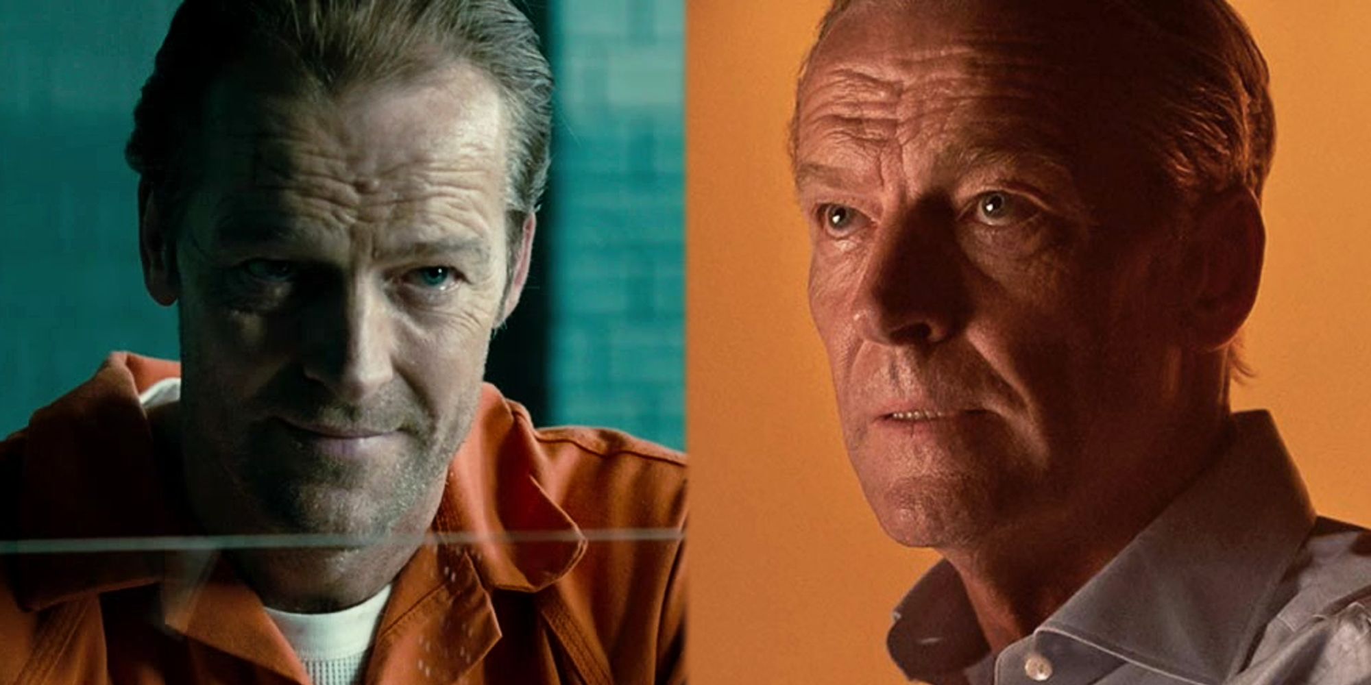 Iain Glen as Ralph D'Amico in Kick-Ass 2 and Bruce Wayne in Titans