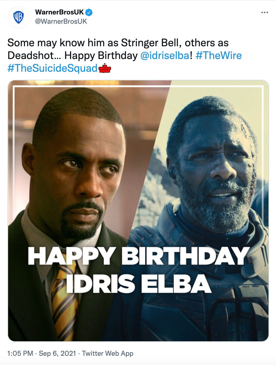 Idris Elba Bloodsport Deadshot Tweet