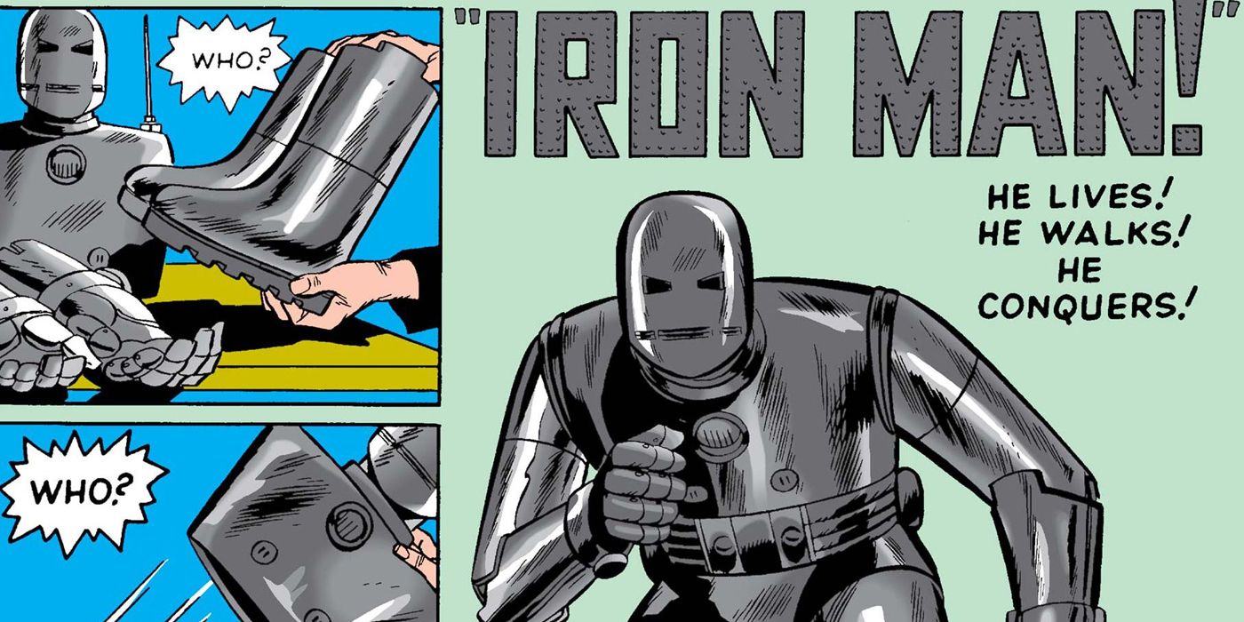 Iron Man in his original armor in Marvel comics