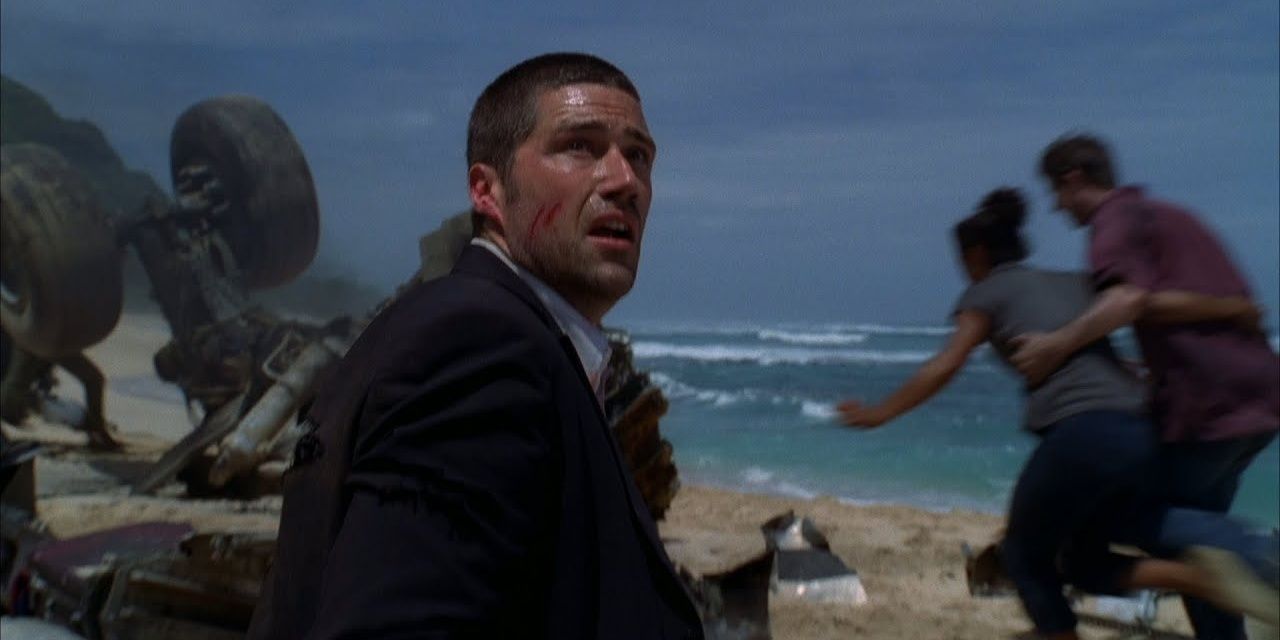 Jack running on the beach in Lost