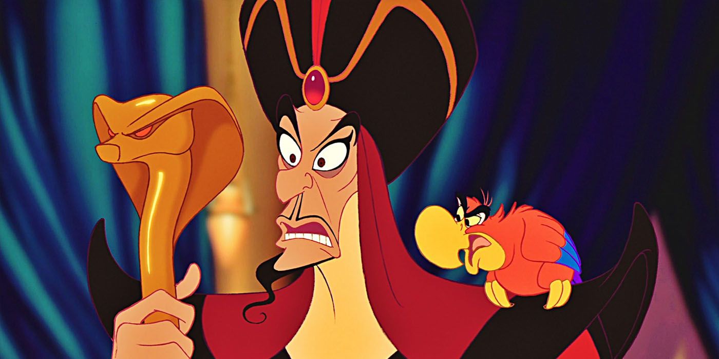 Jafar and Iago in Aladdin