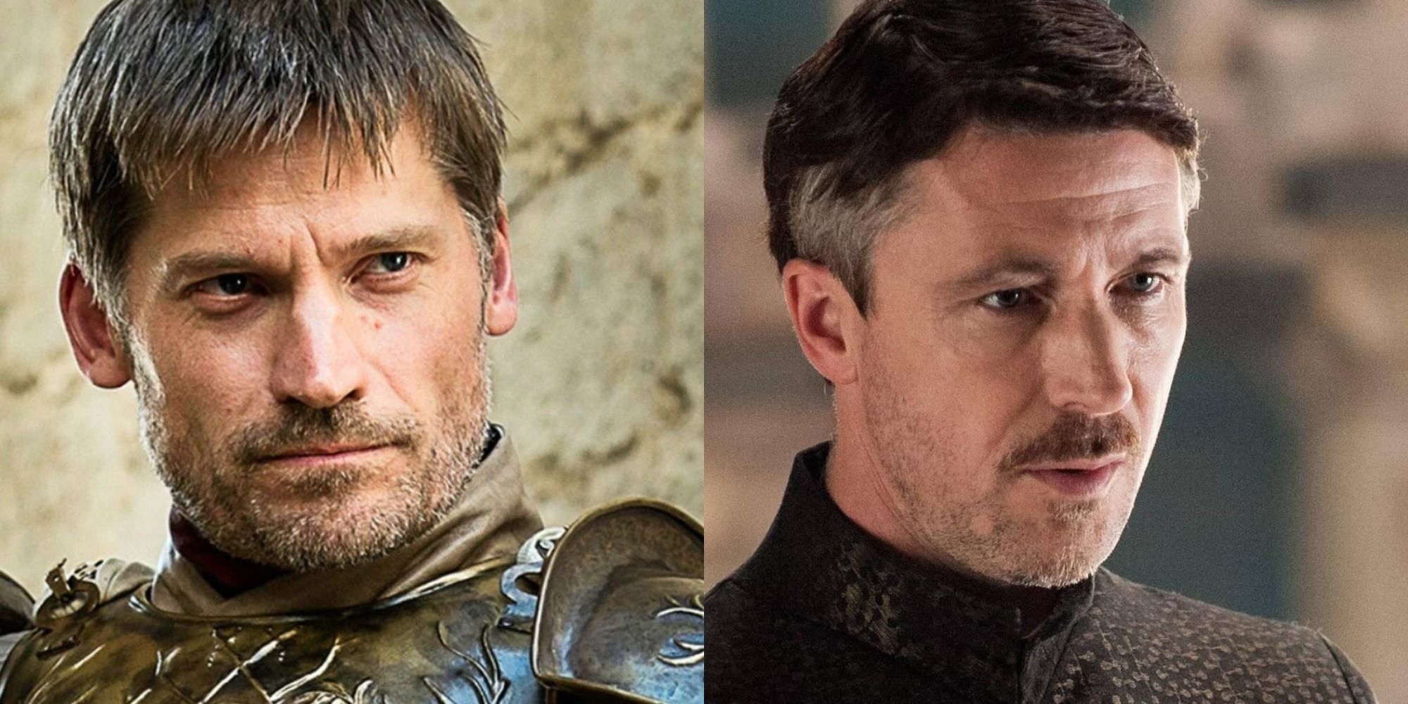 Nikolaj-Coster Waldau as Jaime Lannister and Aidan Gillen as Littlefinger in Game of Thrones