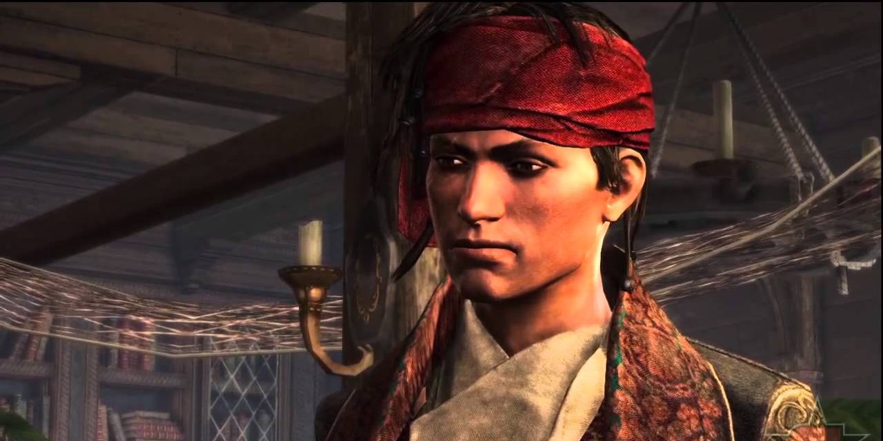 James Kidd wears a red headband in Assassin's Creed 4: Black Flag.