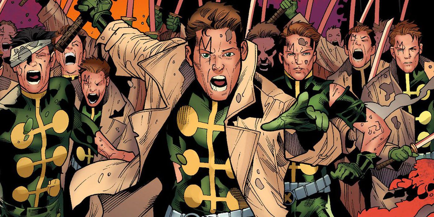 Jamie Madrox and his duplicates running to battle in X-Factor.