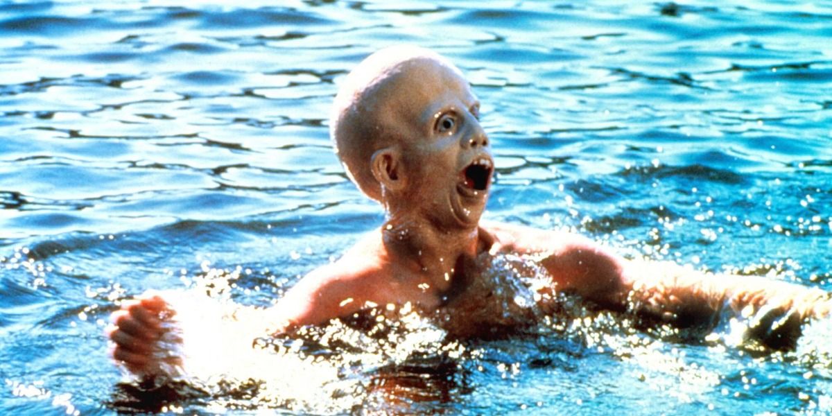 A young Jason Voorhees drowns in Crystal Lake.