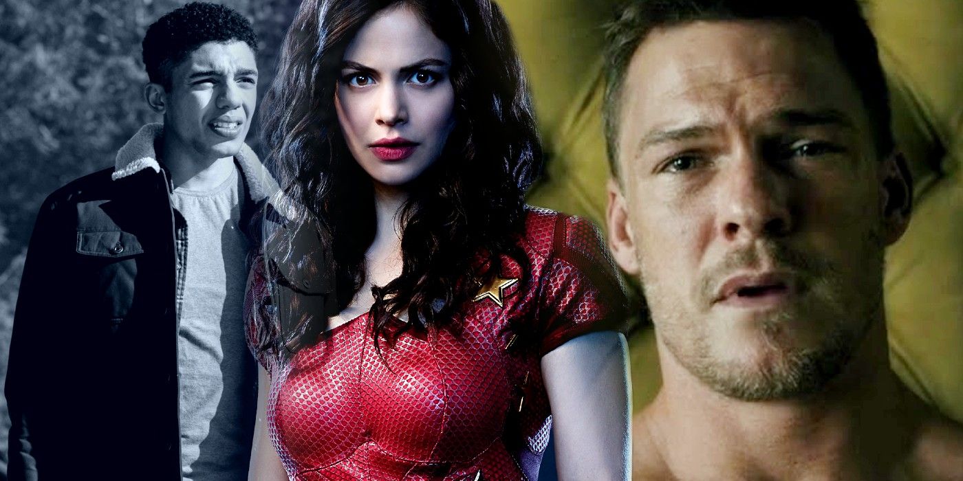 Jay Lycurgo as Tim Drake, Conor Leslie as Donna and Alan Ritchson as Hank Hawk in Titans