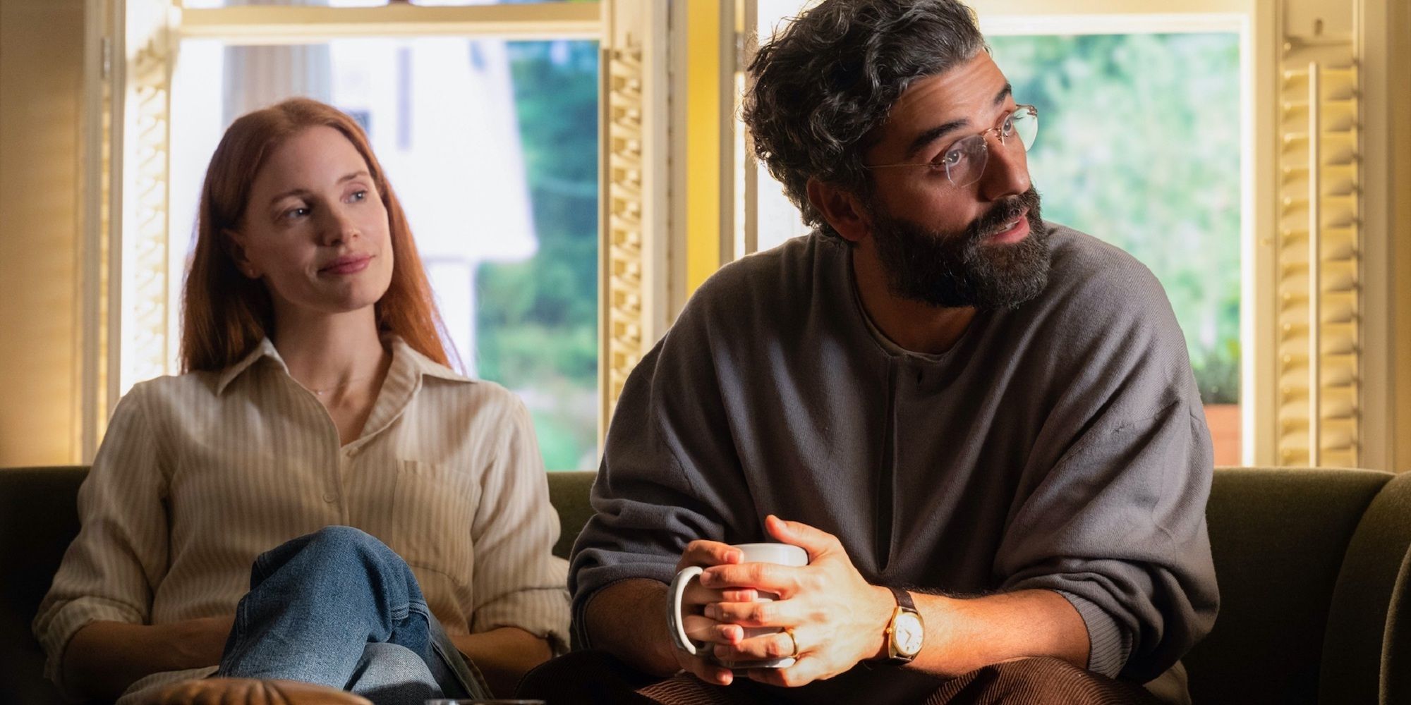 Jessica Chastain and Oscar Isaac in Scenes From a Marriage on HBO