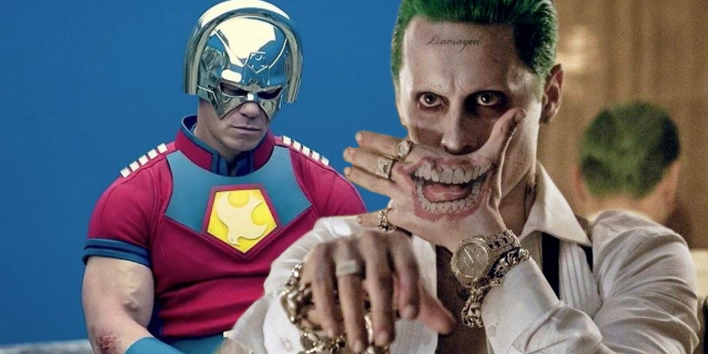 John Cena as Peacemaker and Jared Leto as Joker in Suicide Squad