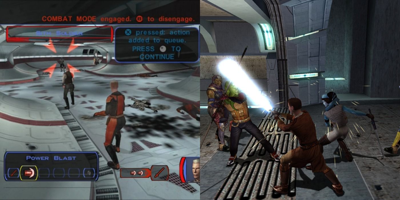 The turn-based combat in the original KotOR games