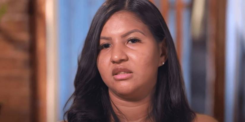 Karine Staehle from 90 Day Fiancé: Before the 90 Days when she was pregnant during a confessional interview
