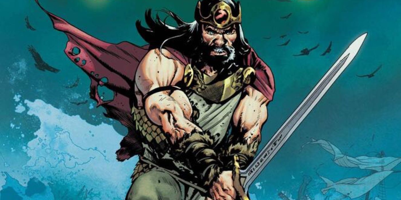 King Conan wielding a sword