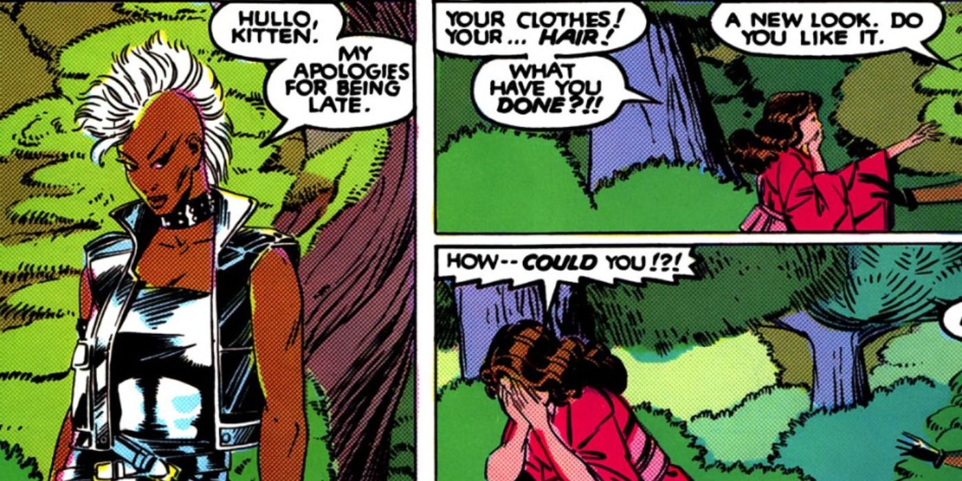 Kitty Pryde hates Storms new mohawk haircut in Marvel Comics.