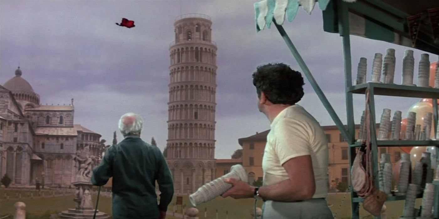 Leaning tower of pisa in Superman 3