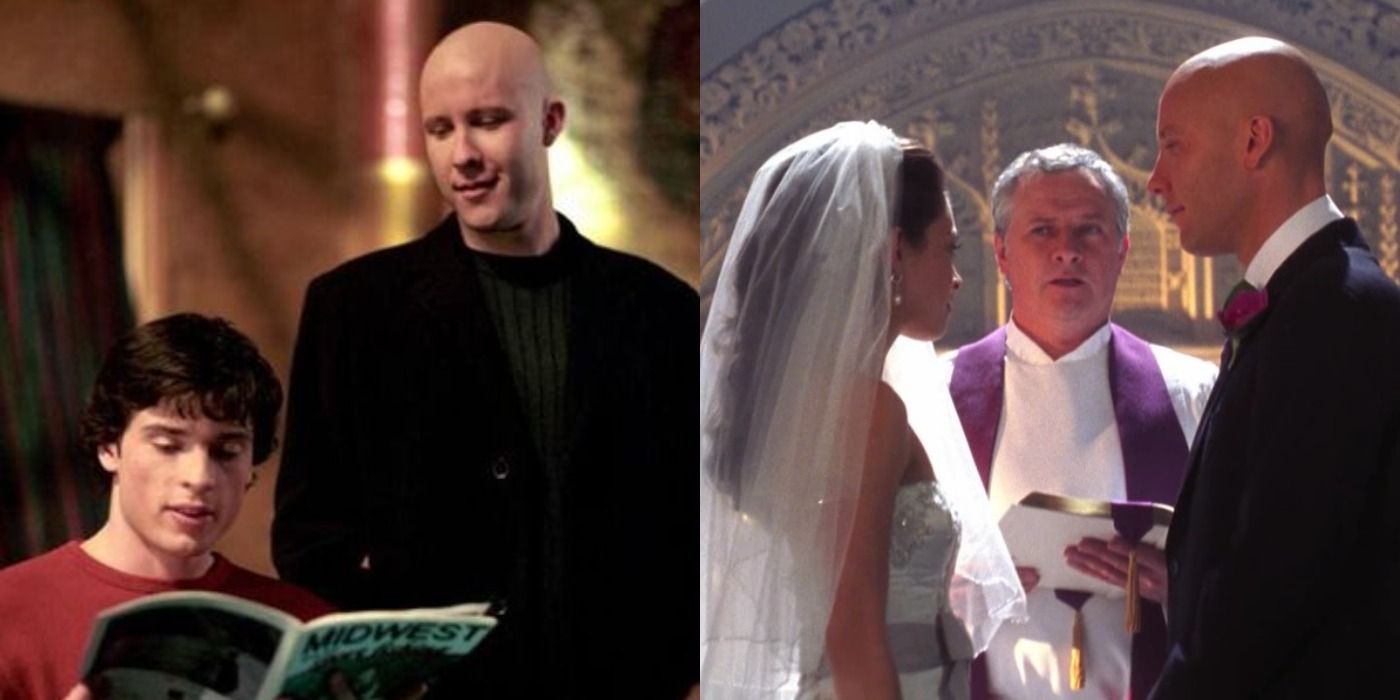 Split image showing some of Lex Luthor's best moments in Smallville