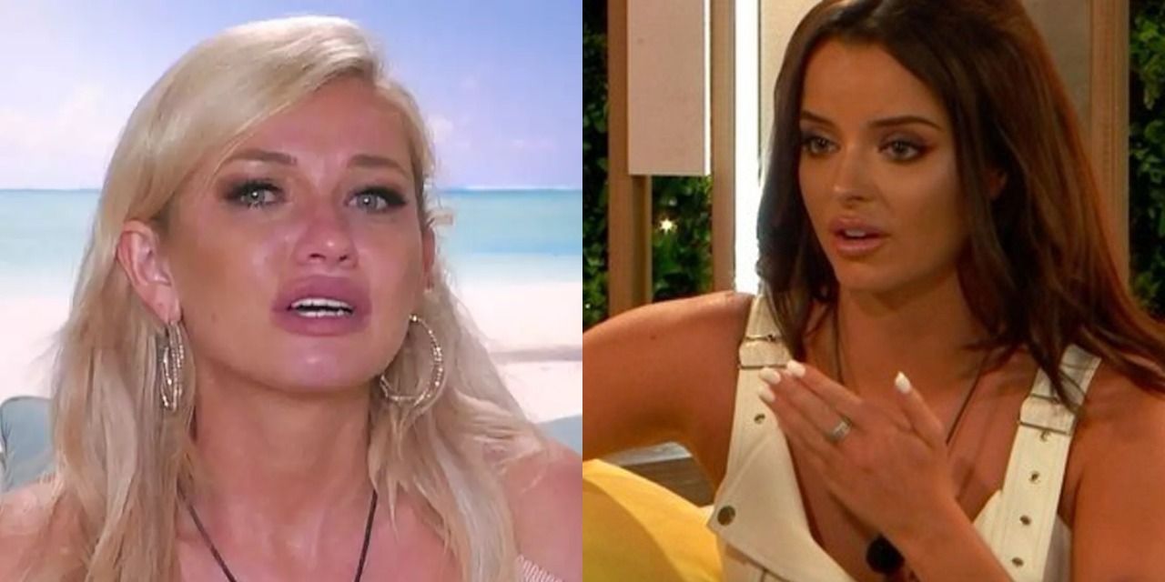 Love Island UK's Amy and Maura talking about Curtis's Casa Amor betrayal.