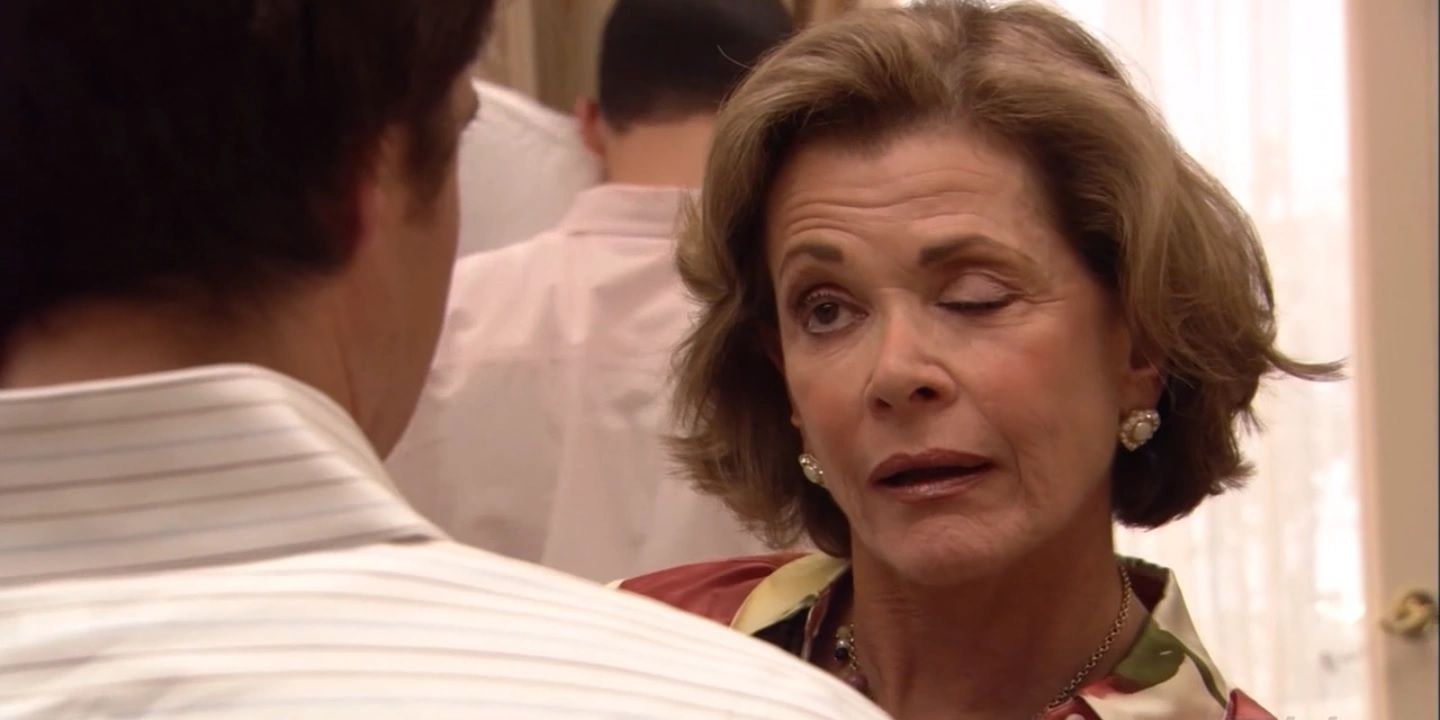 Lucille winks at Michael in Arrested Development