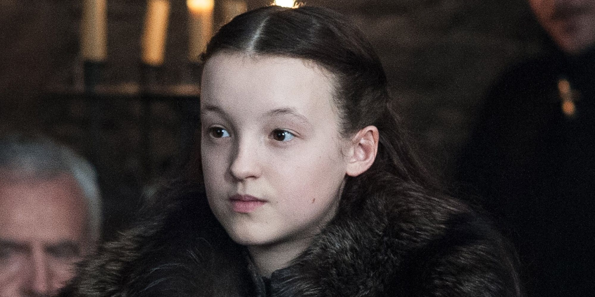 Lyanna Mormont aborda os senhores do norte em Winterfell em Game of Thrones