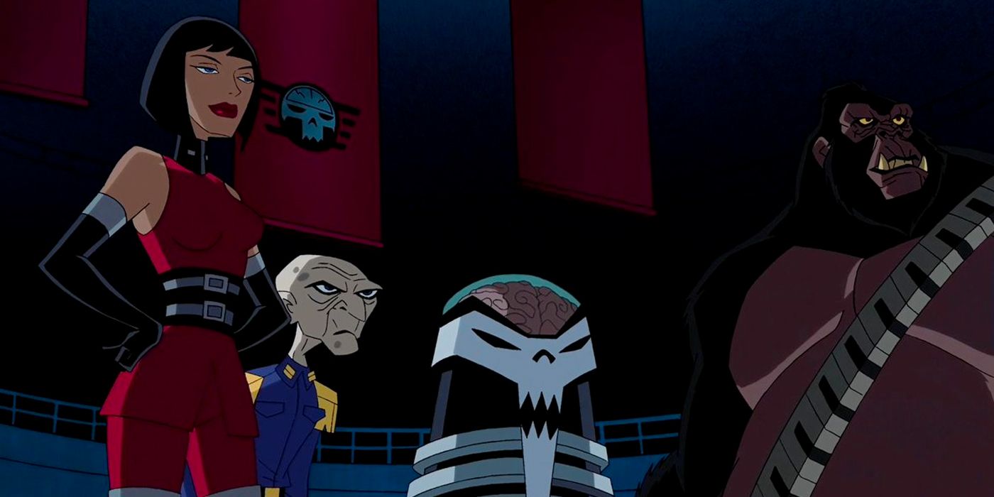 Madame Rouge plots with her fellow Bortherhood members in Teen Titans