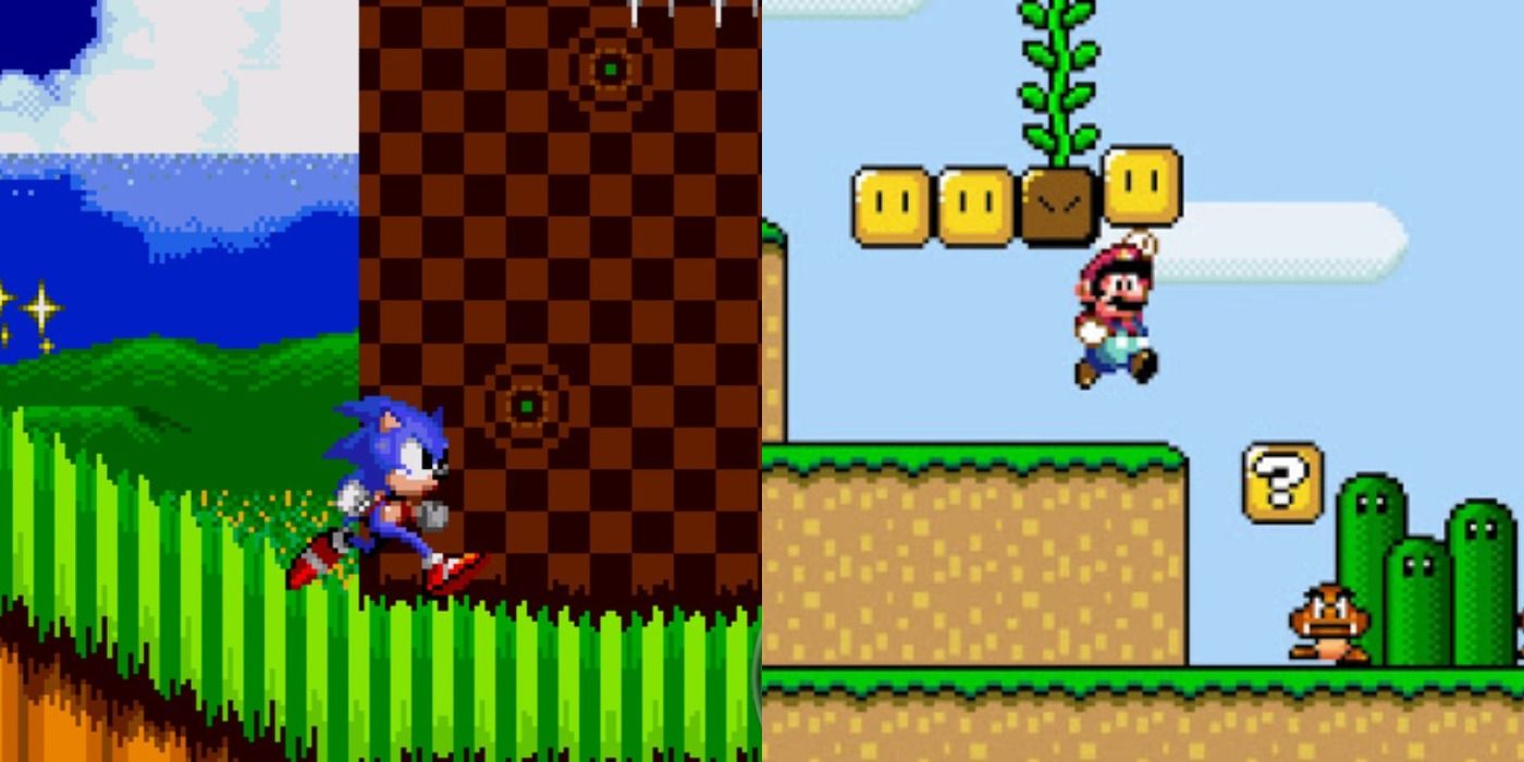Mario and Sonic representing 90s Switch games
