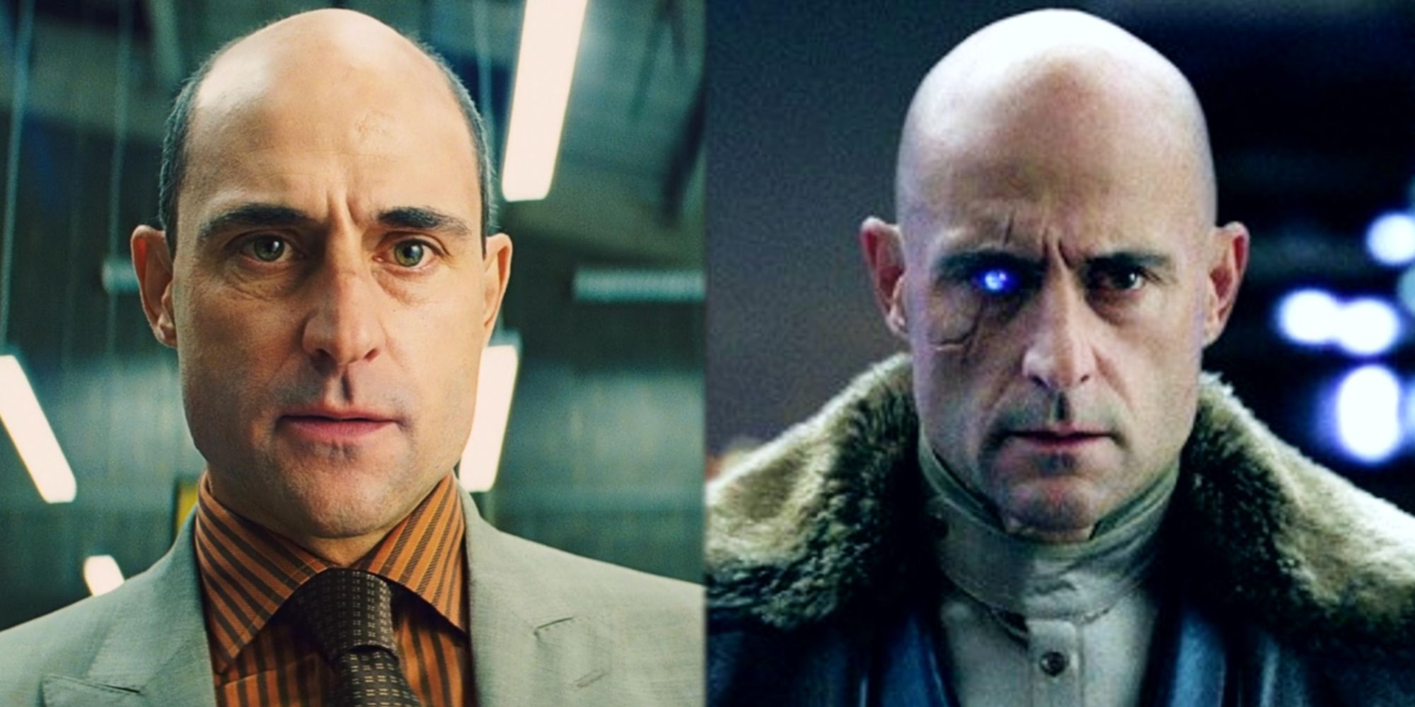 Mark Strong as Frank D'Amico in Kick-Ass and Doctor Sivana in Shazam