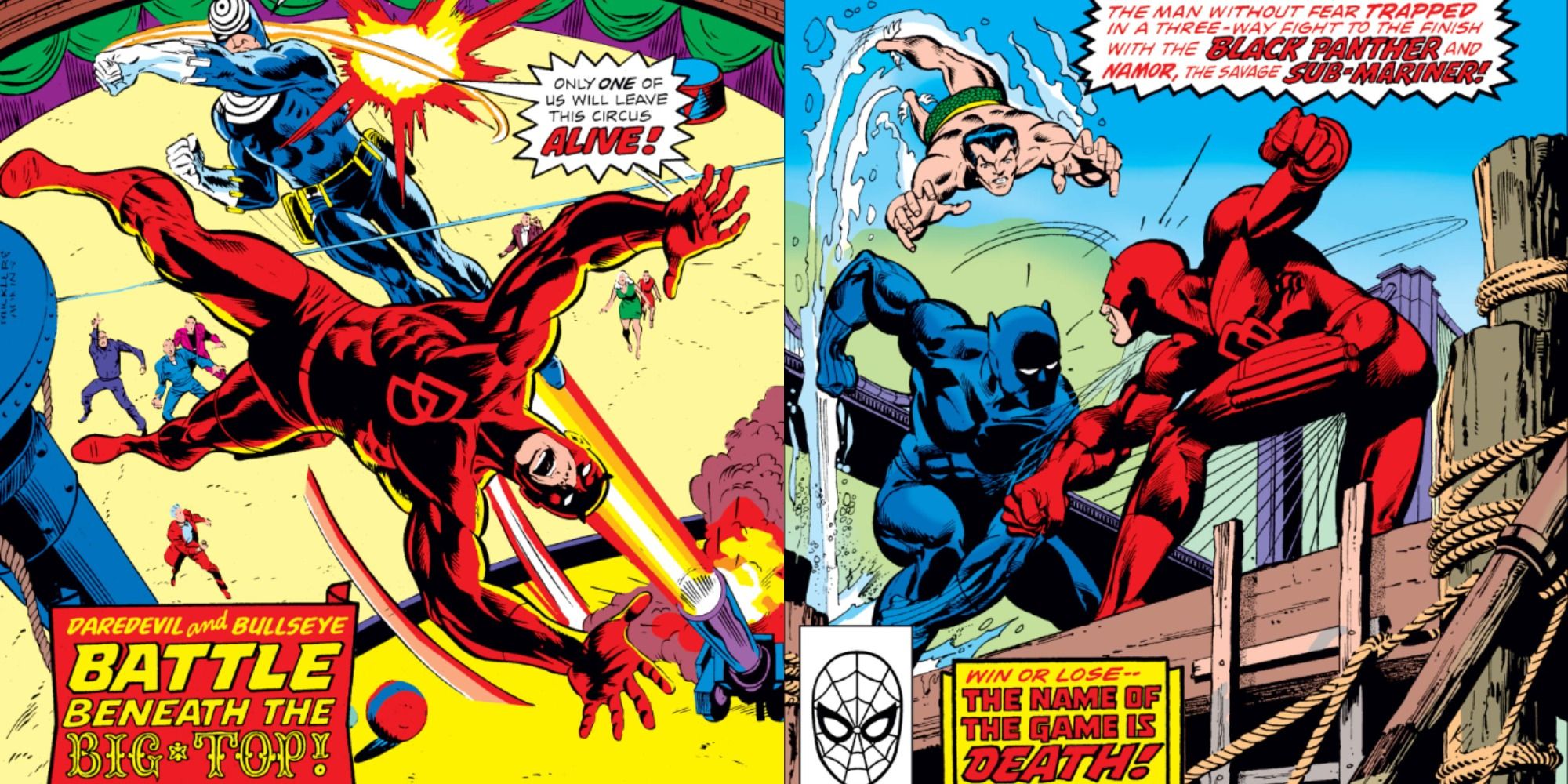 SPlit image showing covers for Daredevil #132 and Daredevil Annual #4