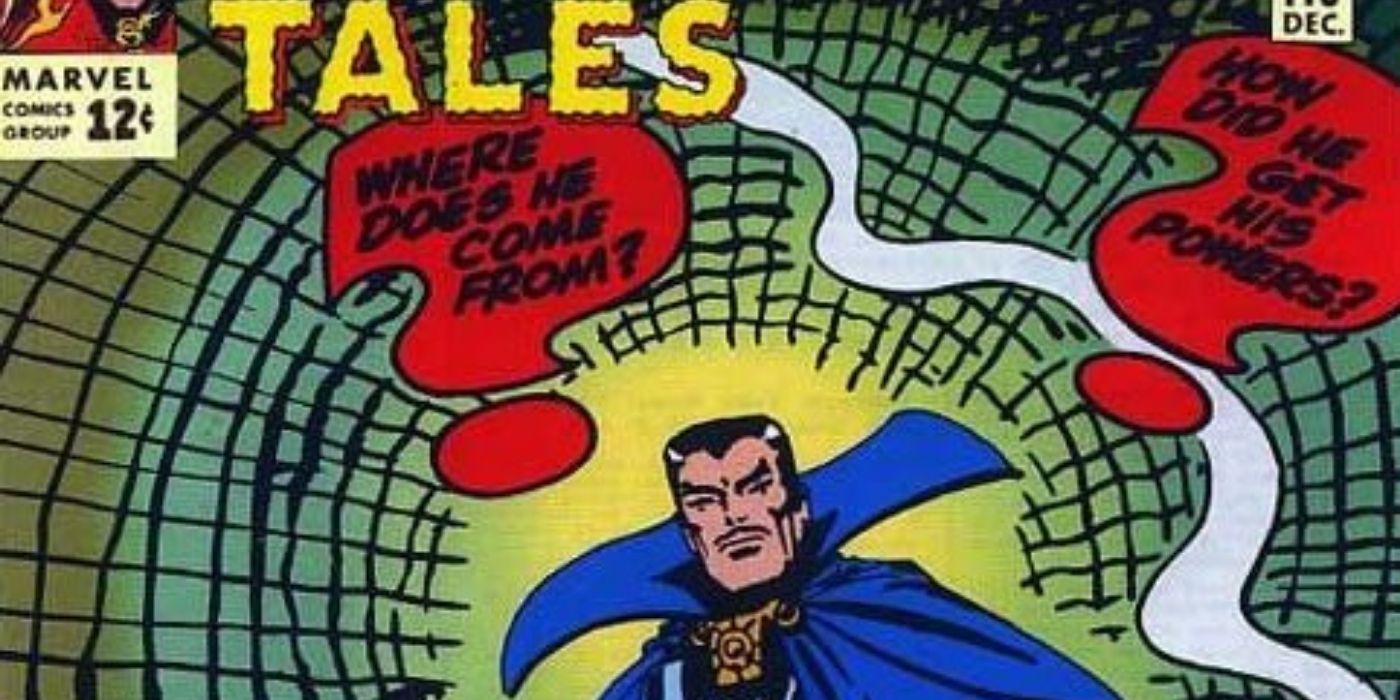 Doctor Strange surrounded by question marks in Marvel comics
