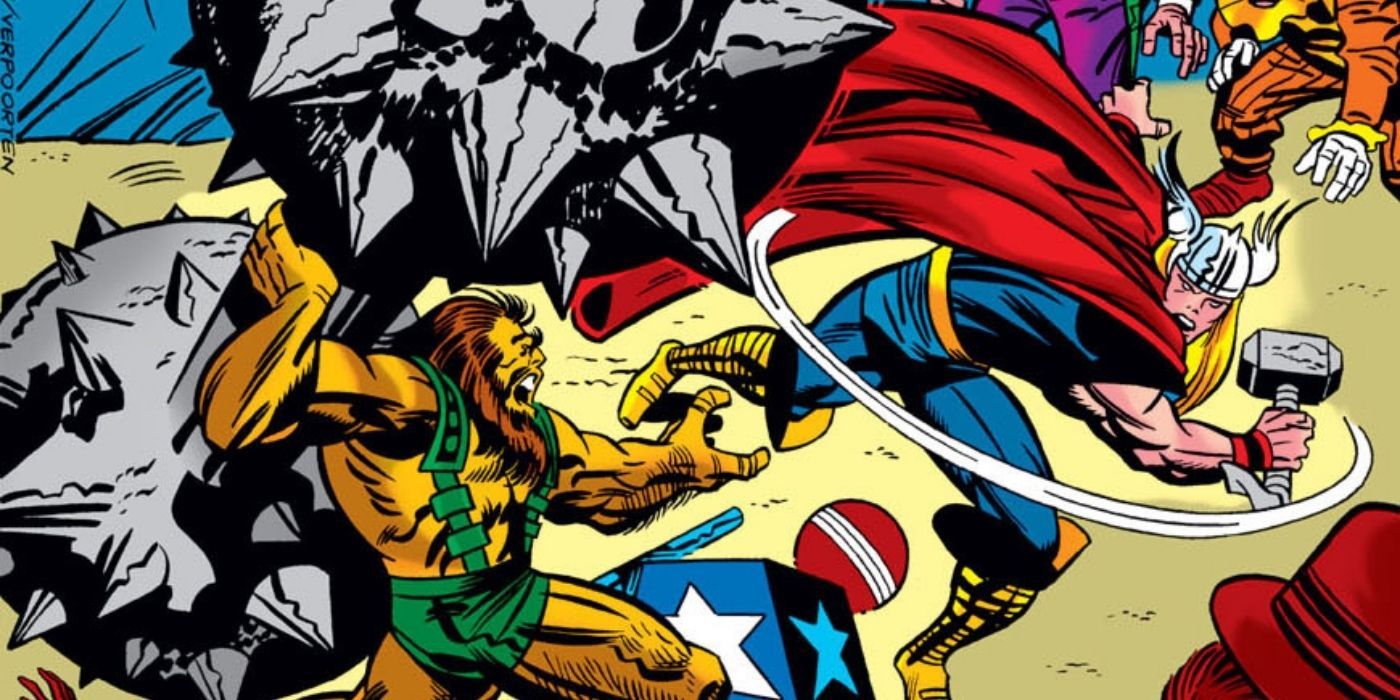 Thor fighting Ulik in Marvel comics