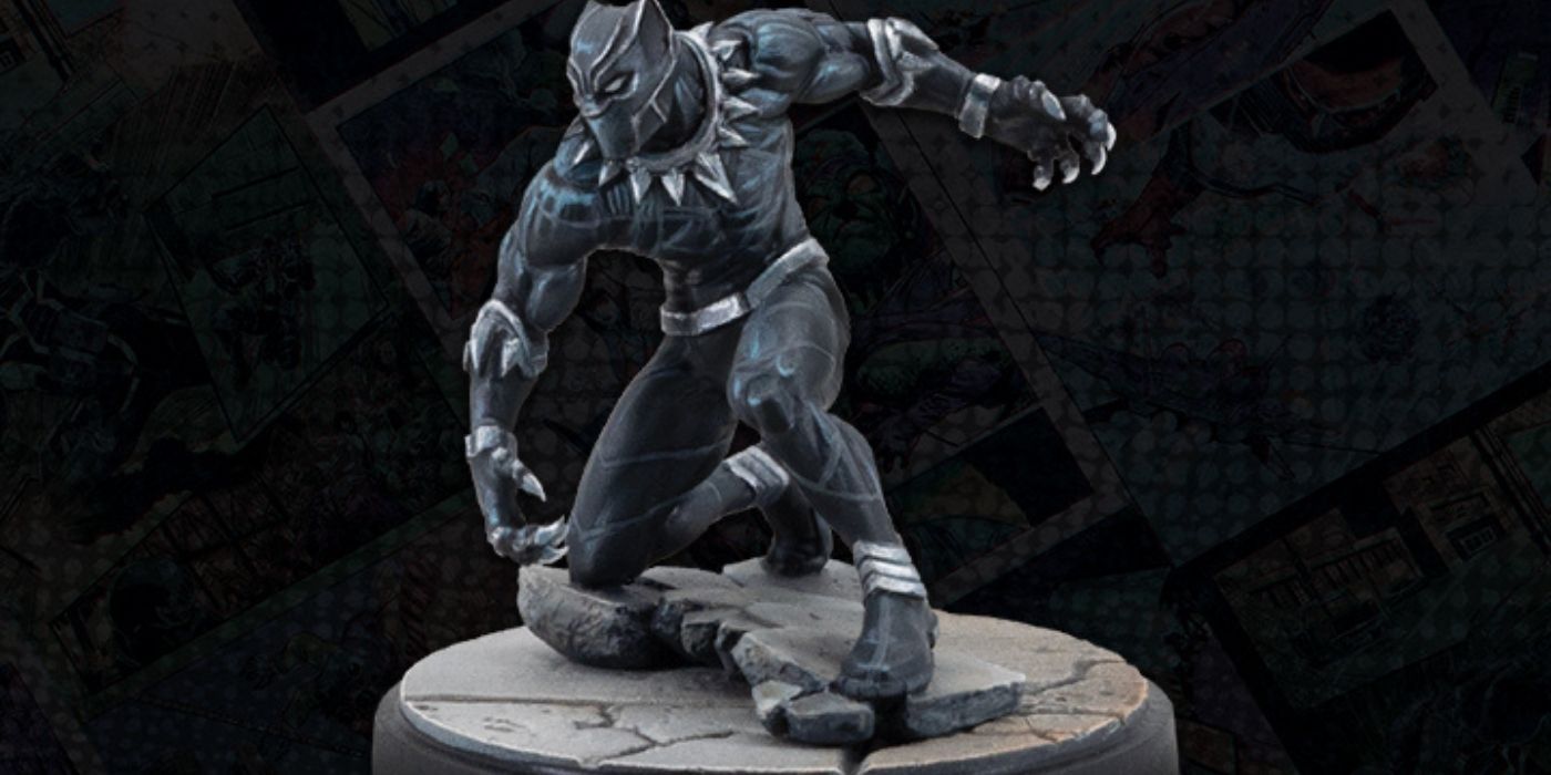 Black Panther figurine in Marvel Crisis Protocol