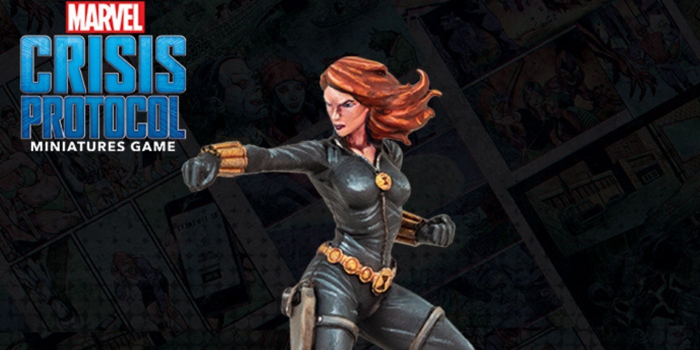 Black Widow figurine in Marvel Crisis Protocol