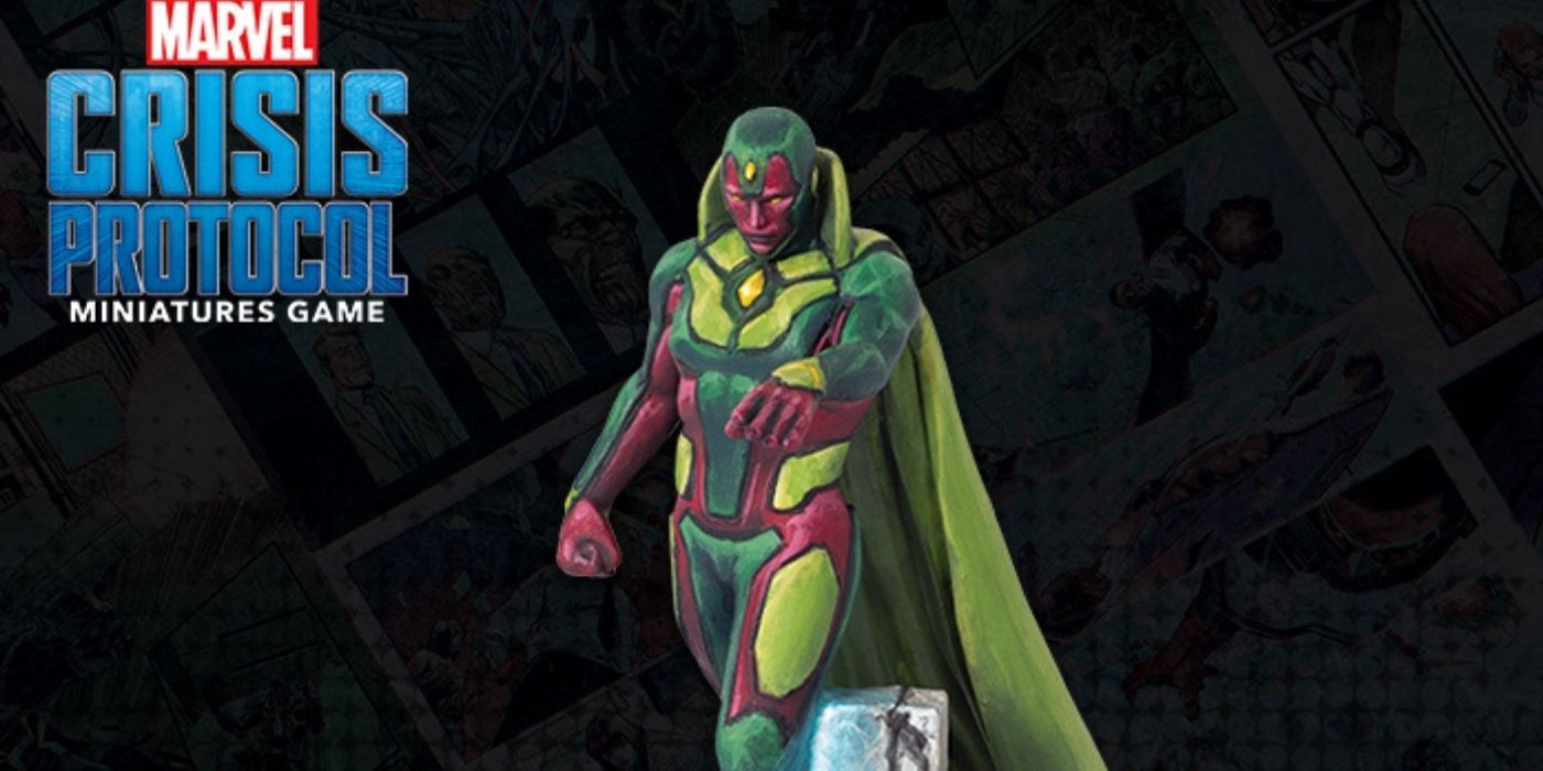 Vision figurine in Marvel Crisis Protocol