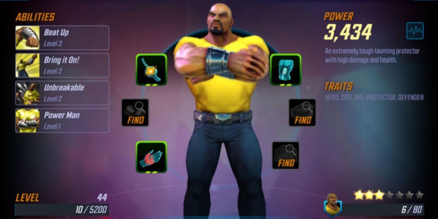 Luke Cage as seen in Marvel Strike Force