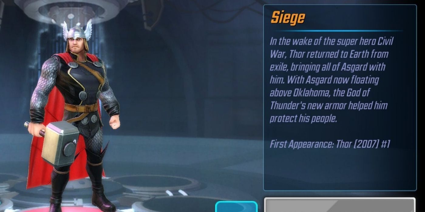 Thor's Siege skin in Marvel Strike Force