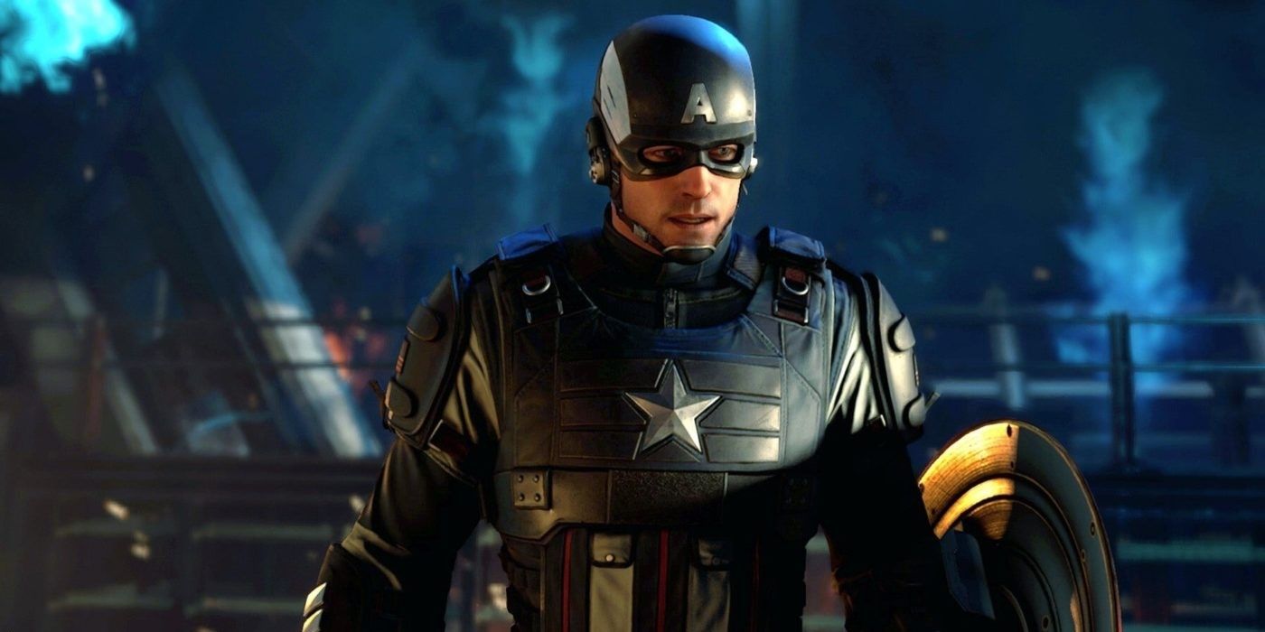 Marvel's Avengers Captain America standing with shield in hand