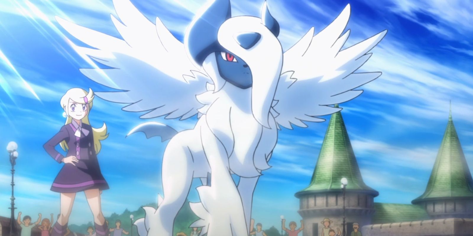 Mega Absol with Astrid in the anime.