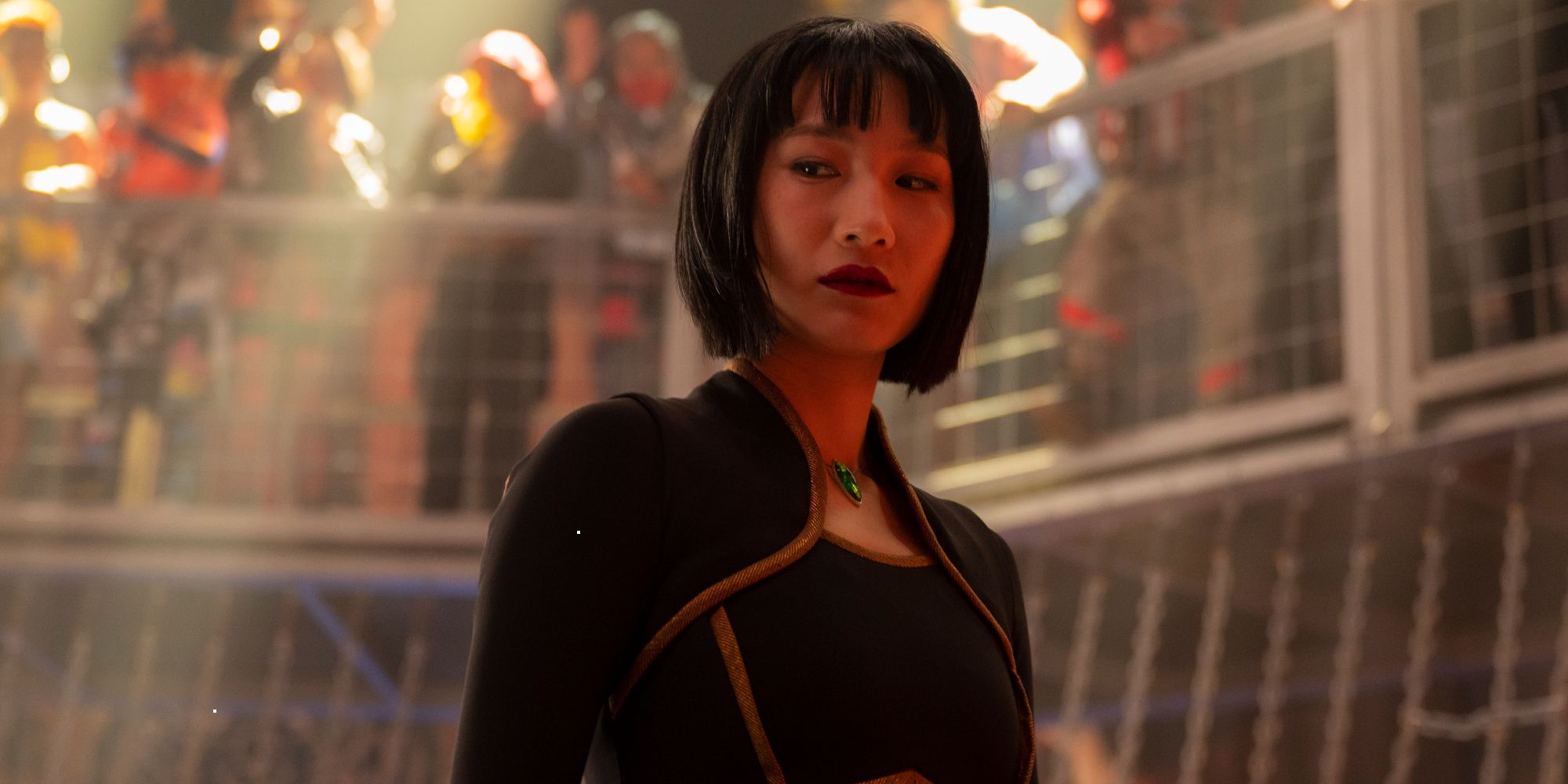 Xialing looks down in disappointment in Shang-Chi