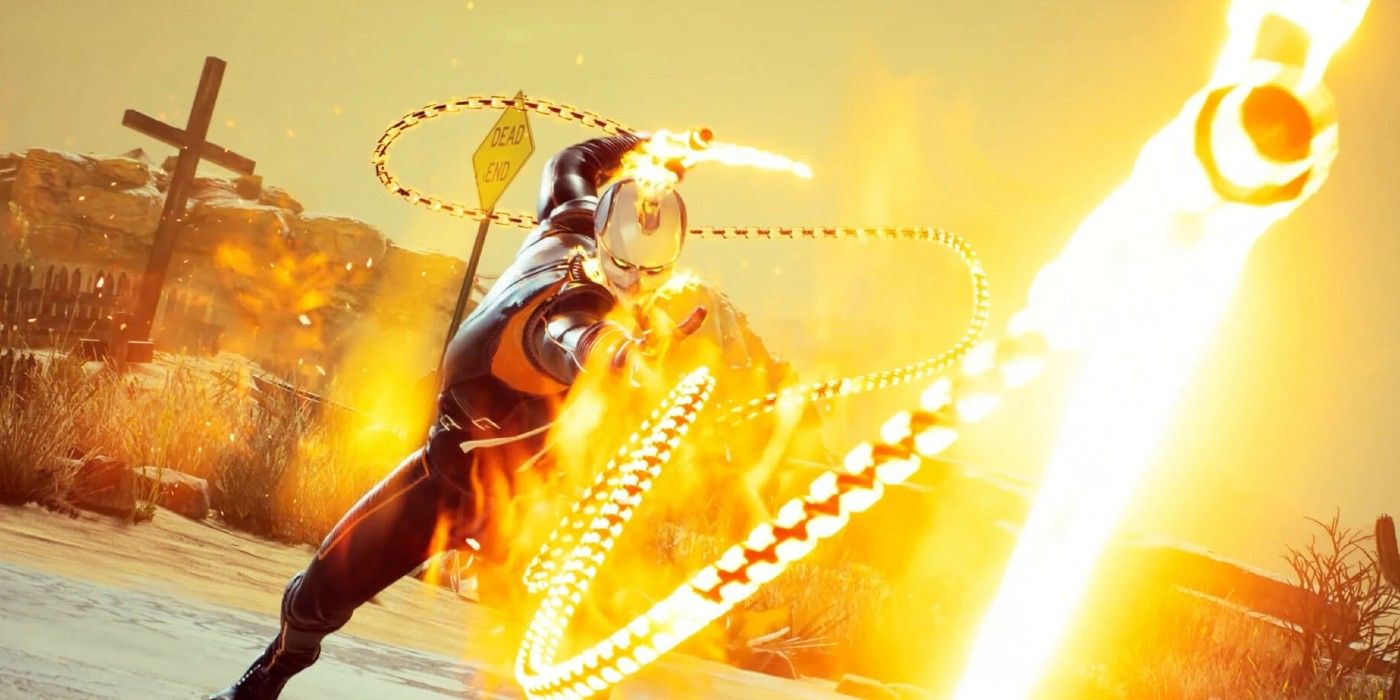 Ghost Rider uses his chain in Midnight Suns