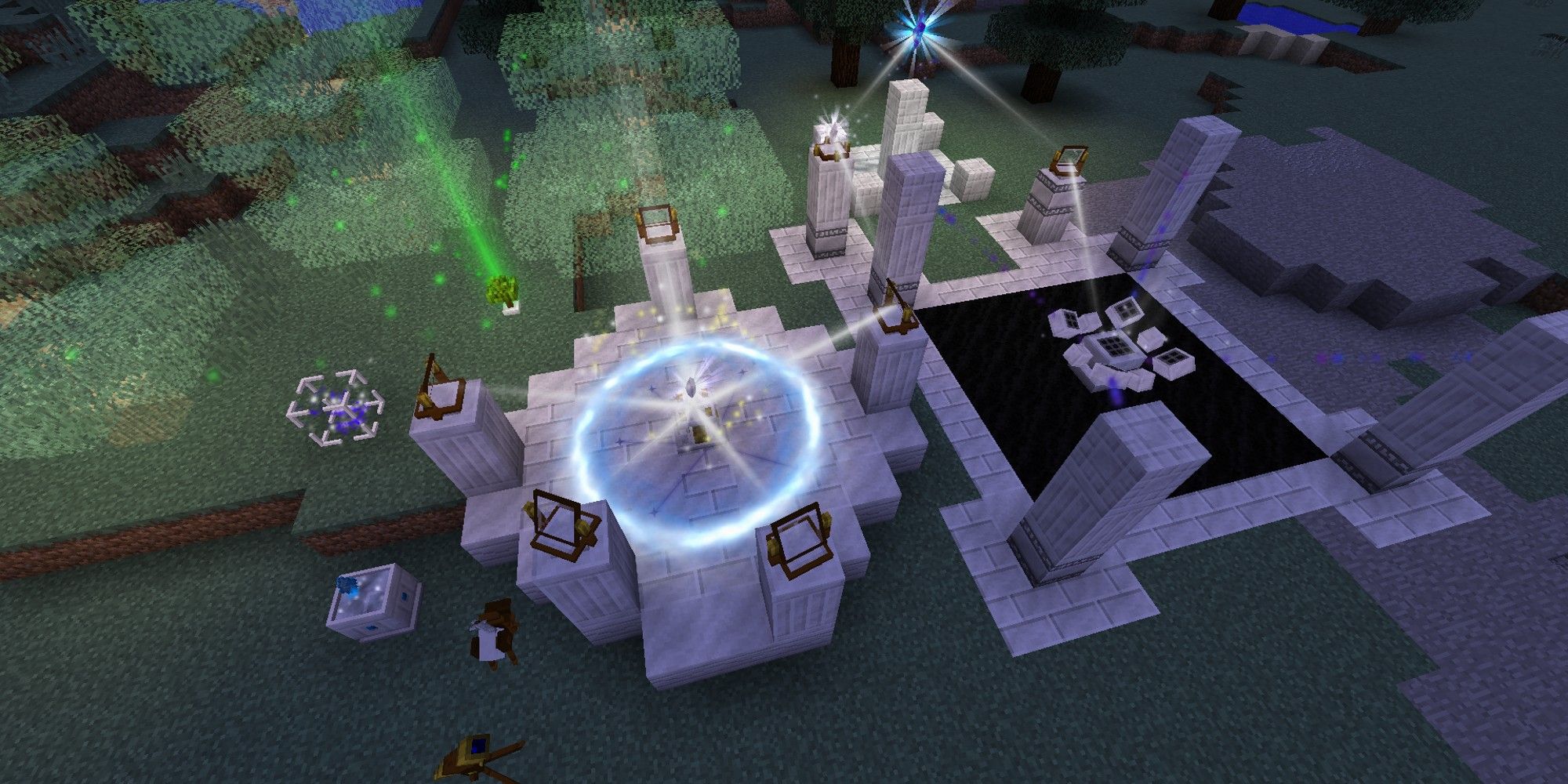 A shrine in the Astral Sorcery Mod for Minecraft